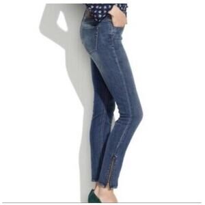 Madewell Skinny Skinny Ankle Jean with side Zippers size 24